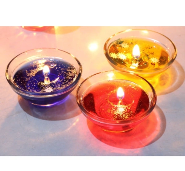 iHandikart Handicrafts Handmade wax Tealight Candles (Smokeless, Set of 3)  -  Multicolor, Wax, Pack of3